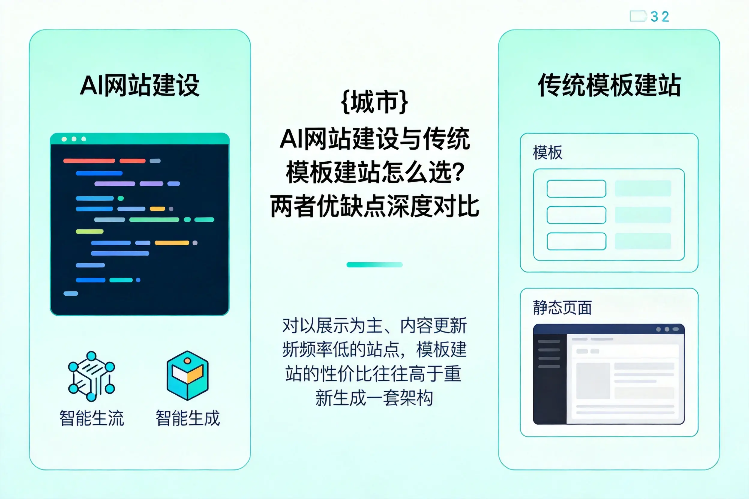 昌吉AI网站建设与传统模板建站怎么选?两者优缺点深度对比