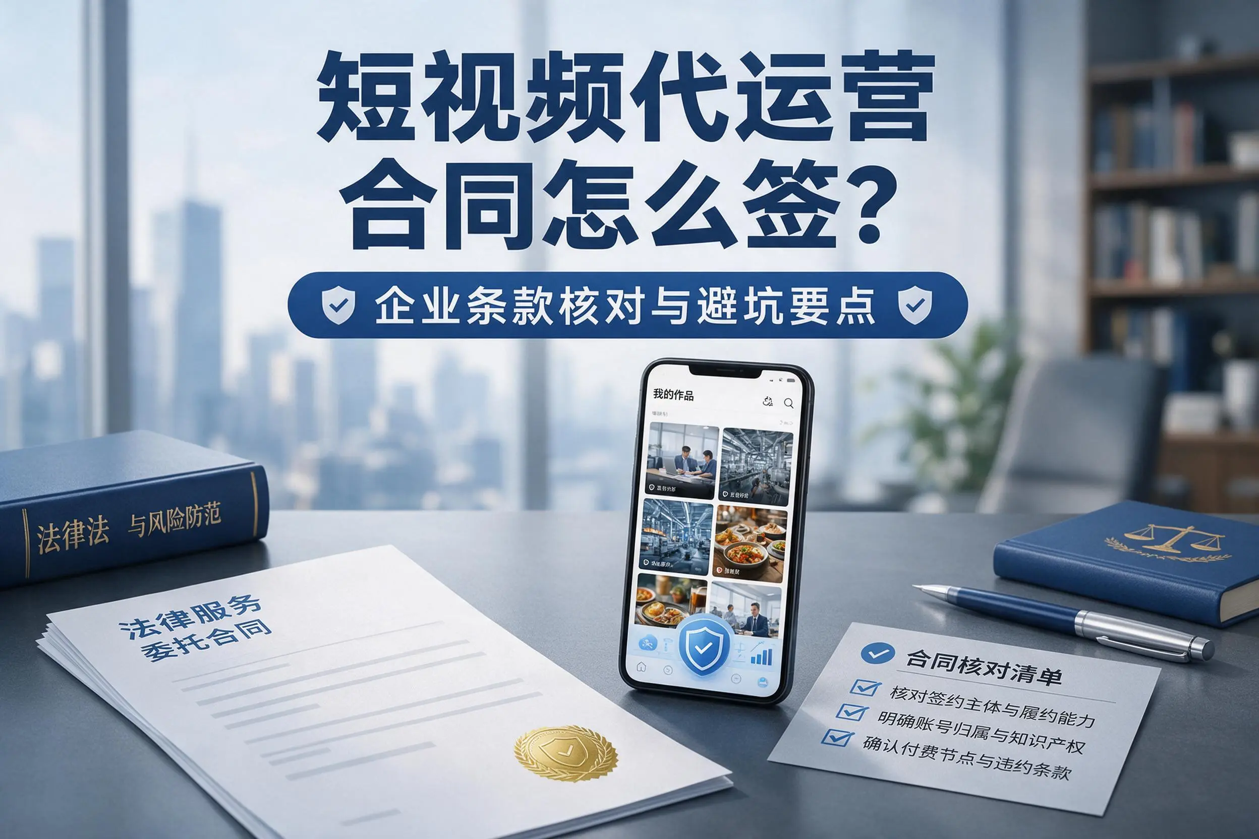 短视频代运营合同怎么签？昌吉企业条款核对与避坑要点