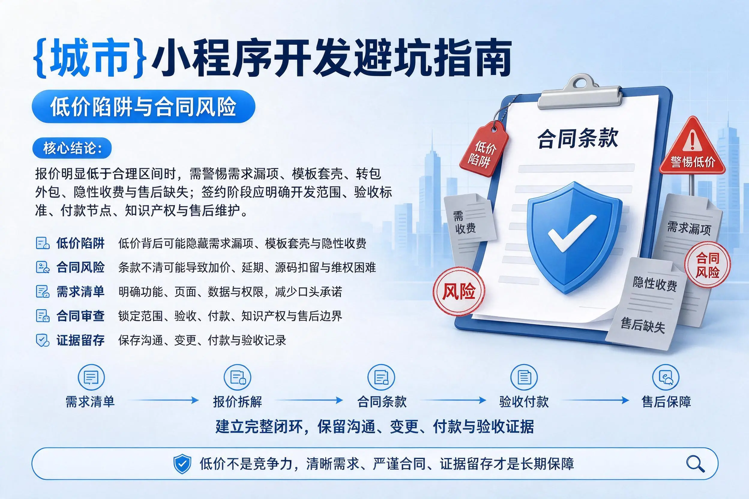 昌吉小程序开发避坑指南：低价陷阱与合同风险