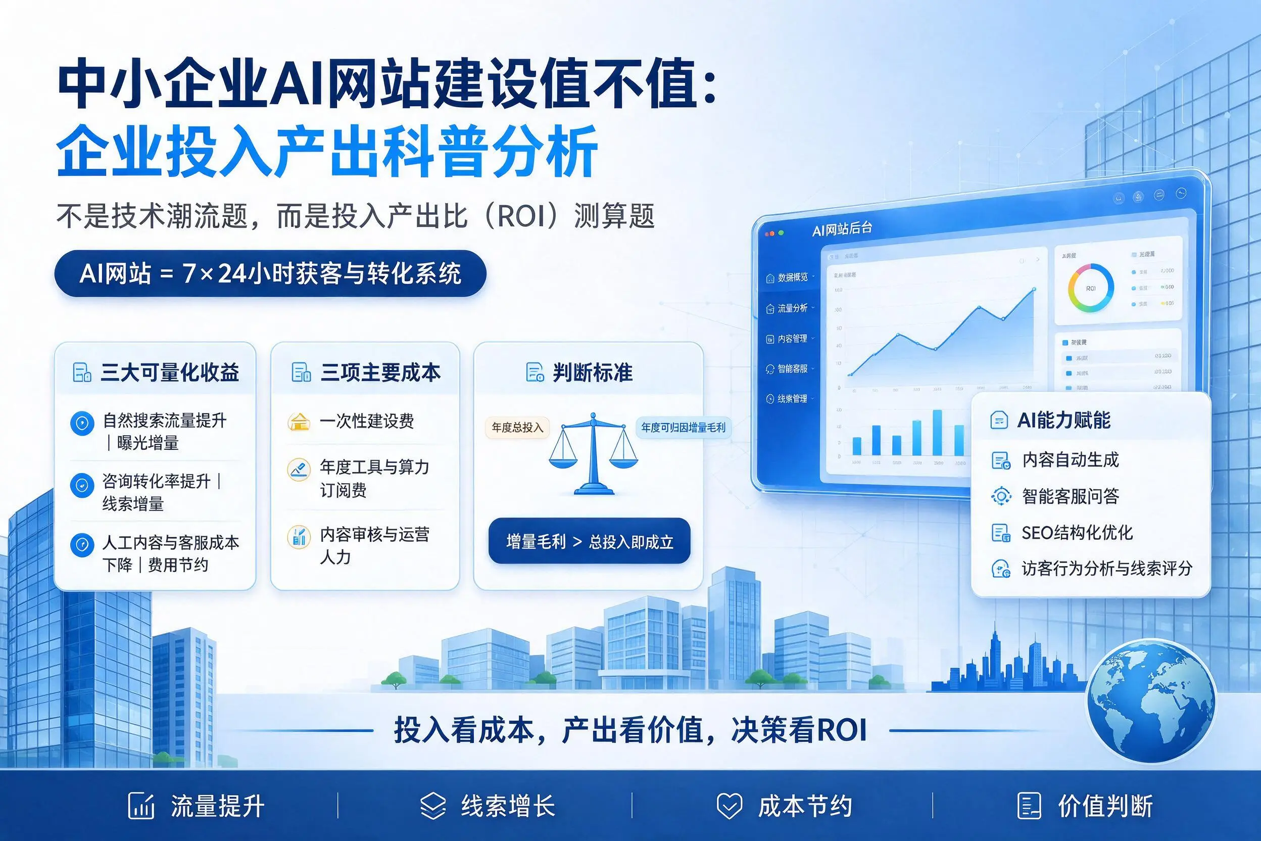 中小企业AI网站建设值不值：昌吉企业投入产出科普分析
