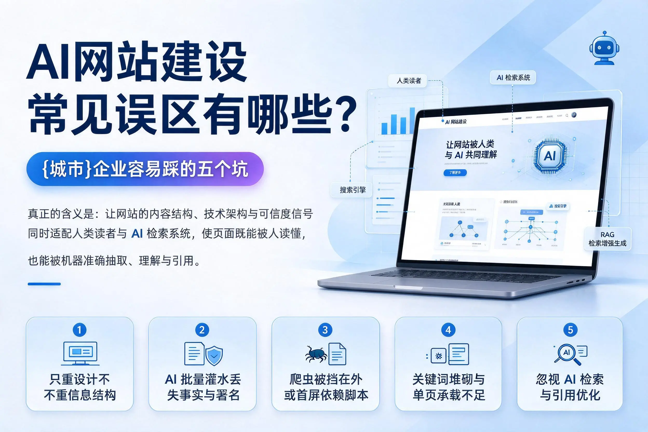 AI网站建设常见误区有哪些？昌吉企业容易踩的五个坑