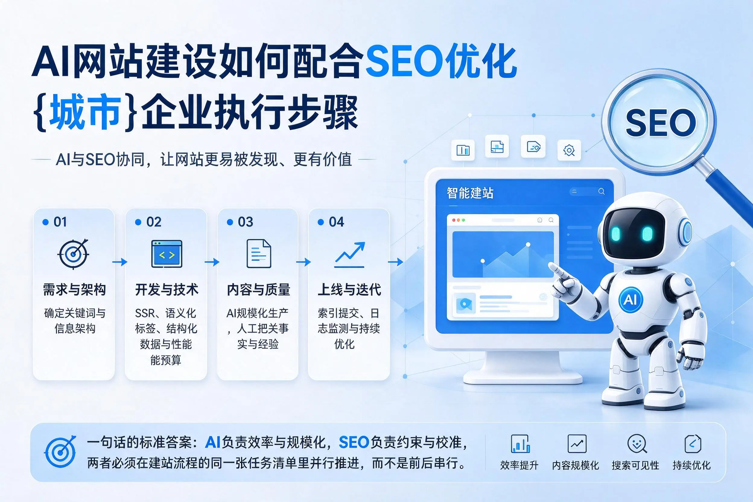 AI网站建设如何配合SEO优化，昌吉企业执行步骤