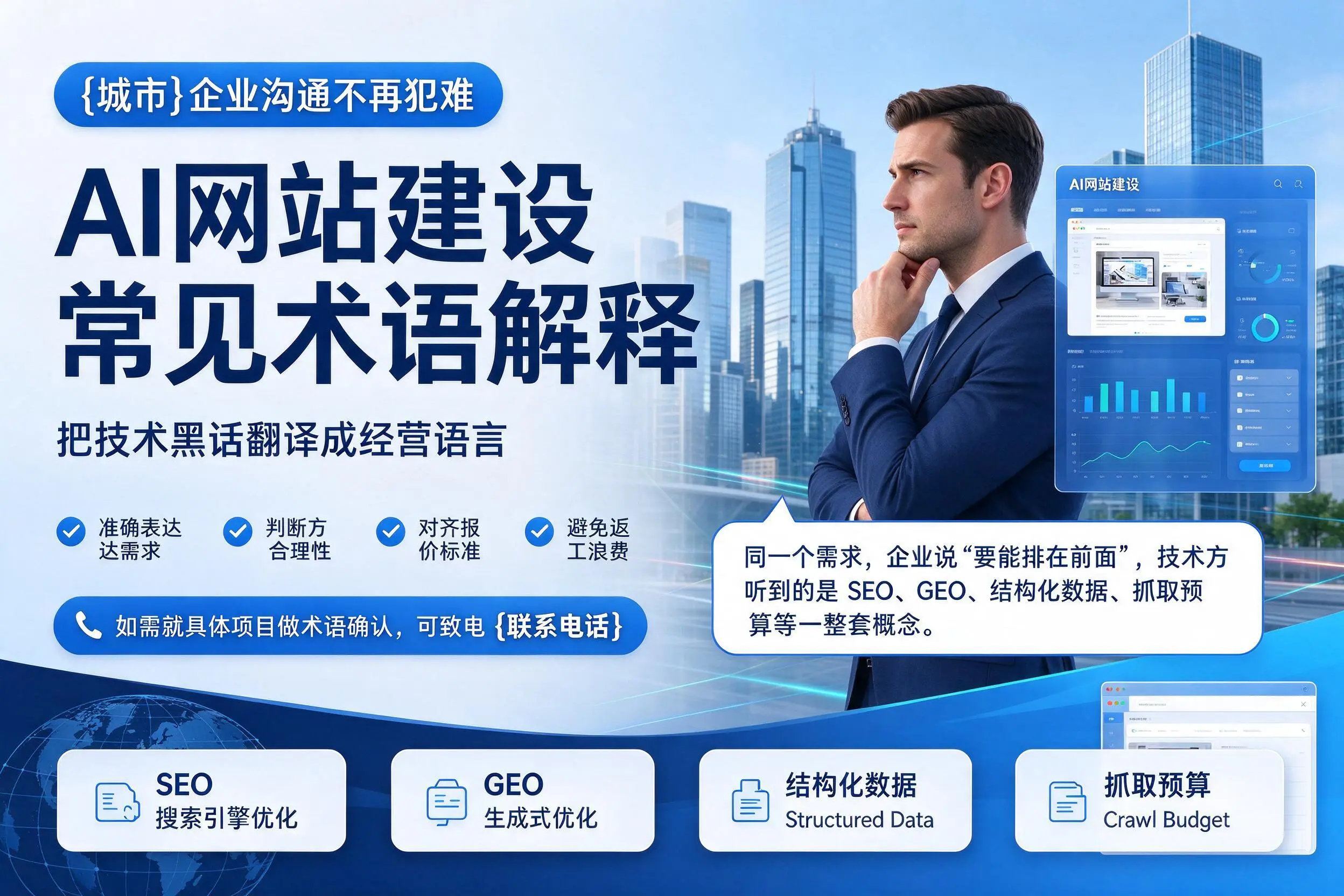 AI网站建设常见术语解释，昌吉企业沟通不再犯难