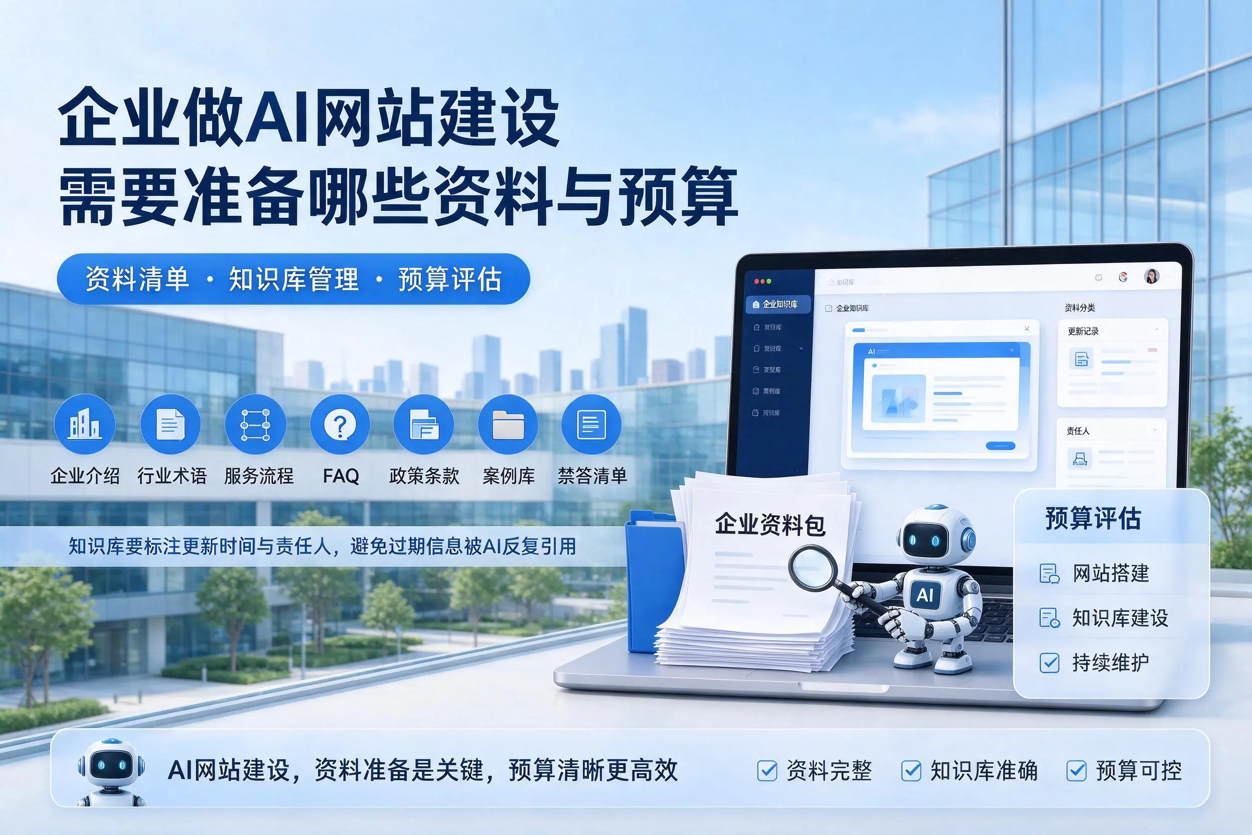 昌吉企业做AI网站建设需要准备哪些资料与预算