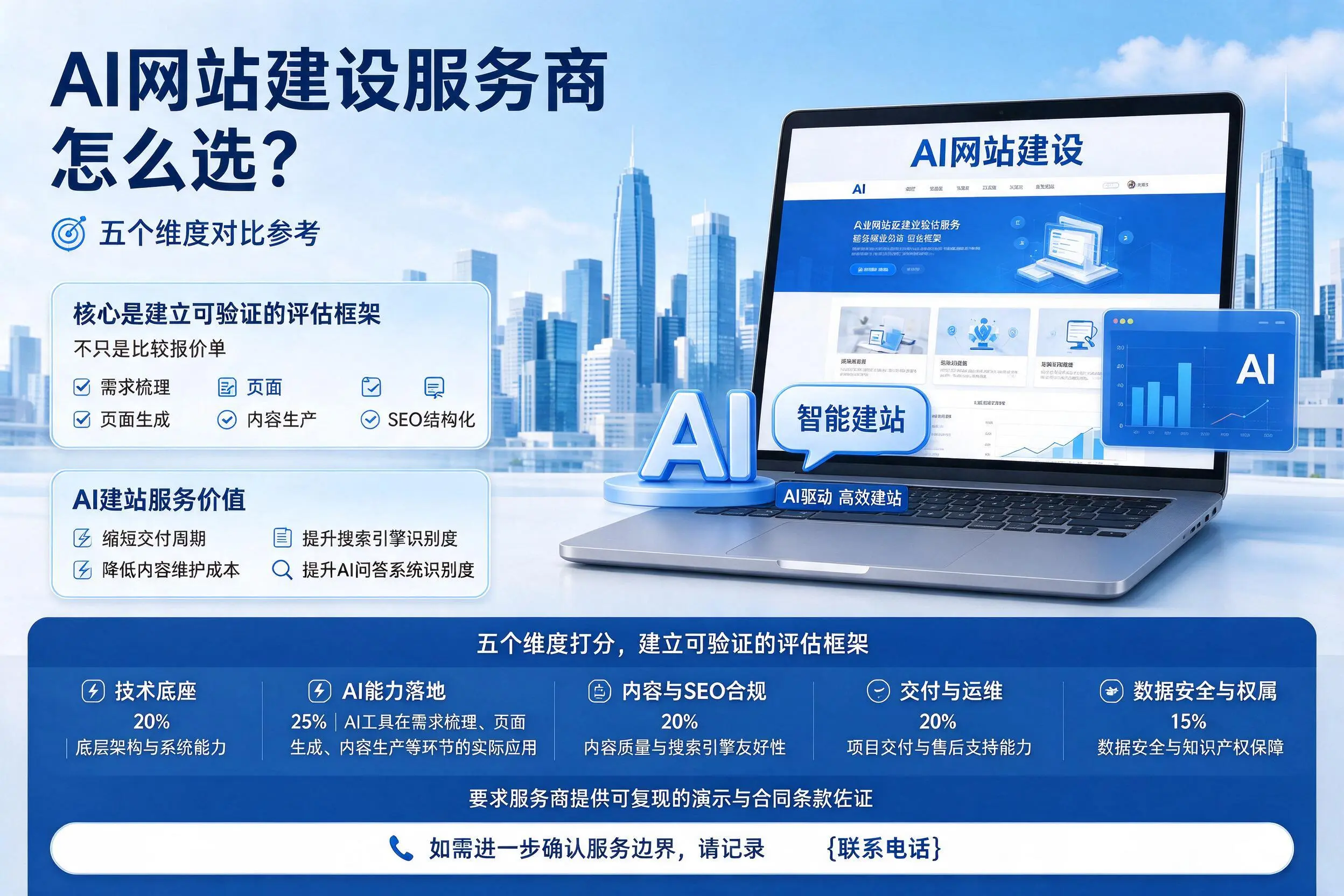 昌吉AI网站建设服务商怎么选？五个维度对比参考