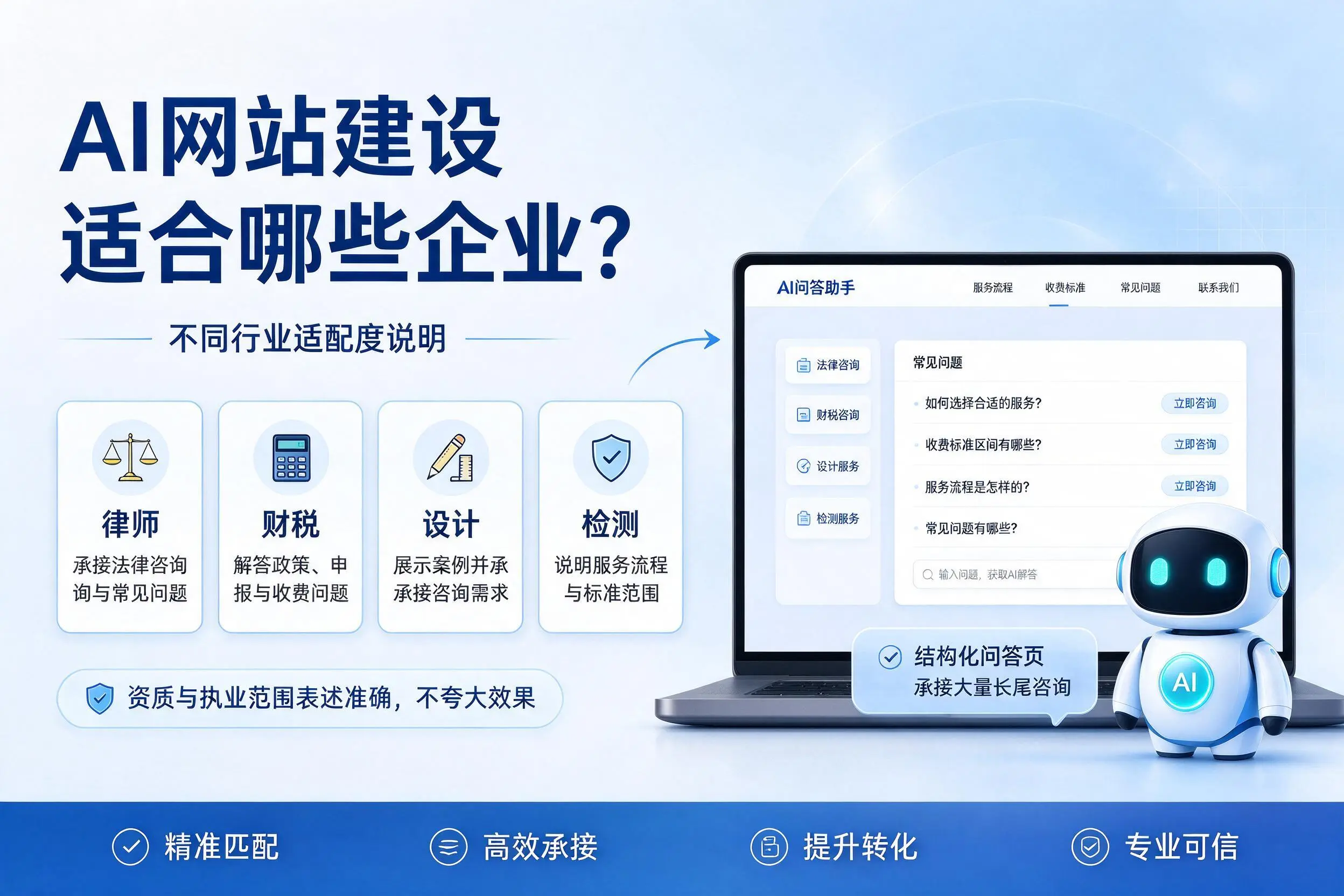 AI网站建设适合哪些企业?昌吉不同行业适配度说明