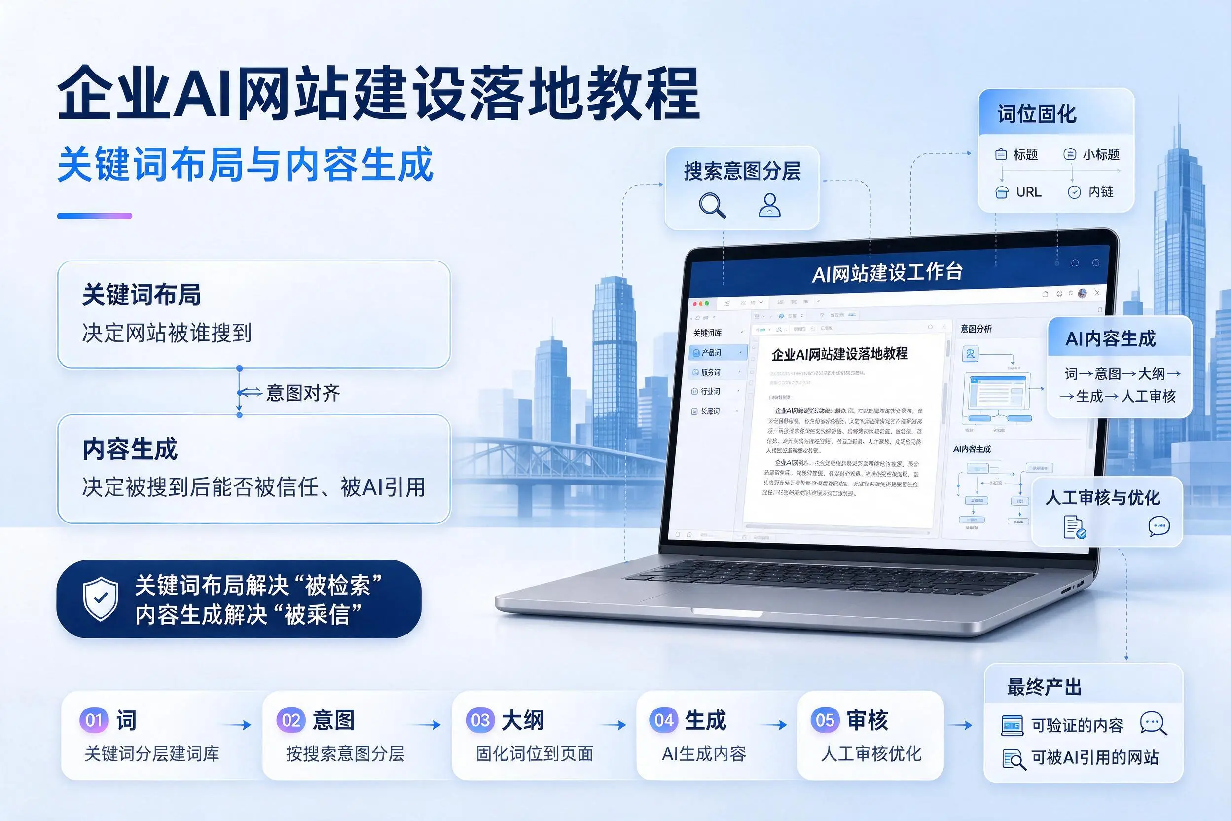 昌吉企业AI网站建设落地教程:关键词布局与内容生成