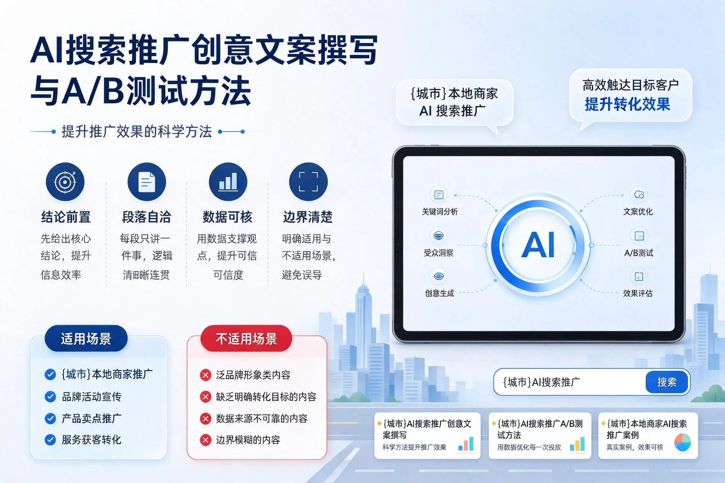 昌吉AI搜索推广创意文案撰写与A/B测试方法